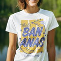 Motivbild mit Bananen, gestaltet von Nicoles-Transferwelt, zeigt reife gelbe Bananen auf hellem Hintergrund