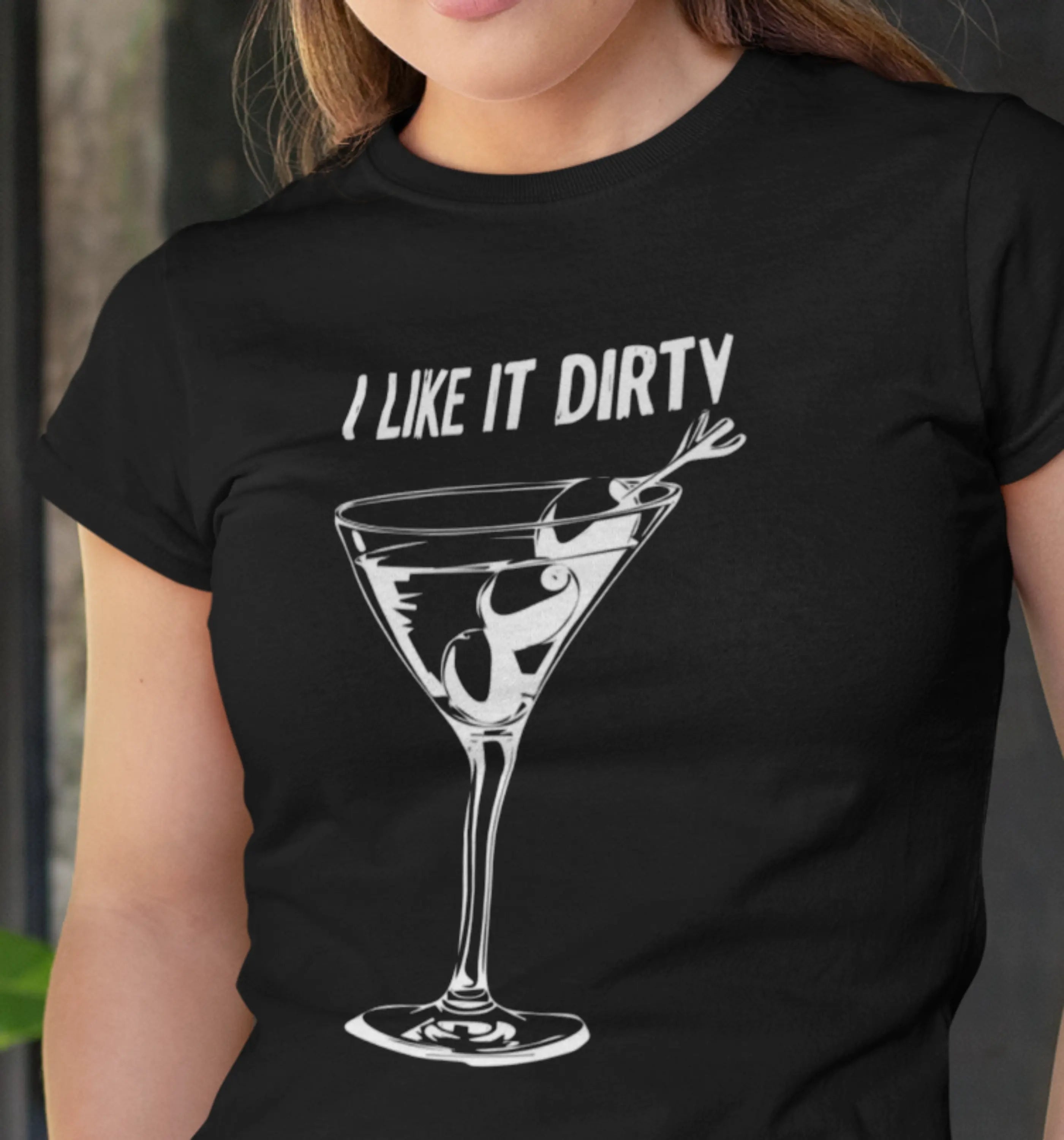 Motivbild "I like it Dirty" in Weiß von Nicoles-Transferwelt, schmutzig-weißes Design auf glattem Hintergrund