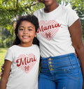 Mini-Motiv "Mama's Heart" von Nicoles-Transferwelt, liebevolles Herz-Design auf transferiertem Stoff, ideal für kreative Bastelprojekte.