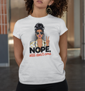 Motivbild mit dem Schriftzug "NOPE" auf einem kreativen Motiv, gestaltet von Nicoles-Transferwelt.